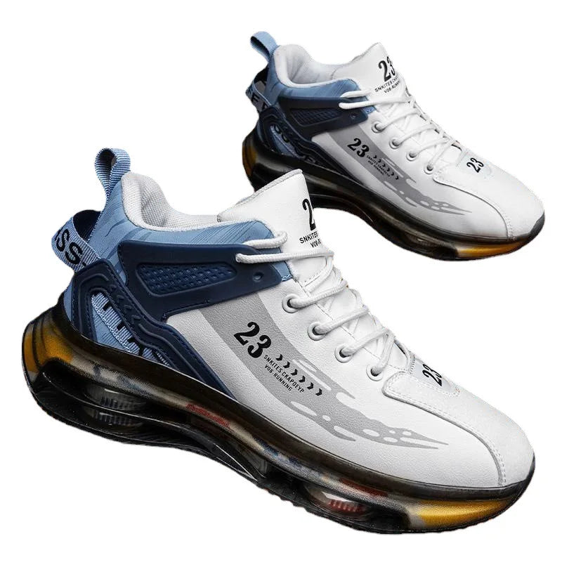 Men's 2026 Spring Summer Winter New Cushioned Mesh Upper Recyclable Height Increasing Lace-up Sporty Casual Fashion Large Size