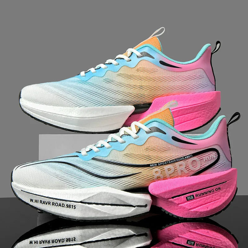 2026 NEW LEAO Super Soft Breathable Mesh Sports Shoes Carbon Plate Racing Cushioned for Middle School Students for Autumn Winter