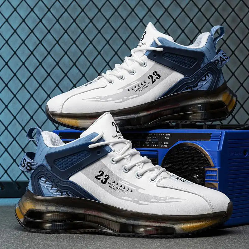 Men's 2026 Spring Summer Winter New Cushioned Mesh Upper Recyclable Height Increasing Lace-up Sporty Casual Fashion Large Size