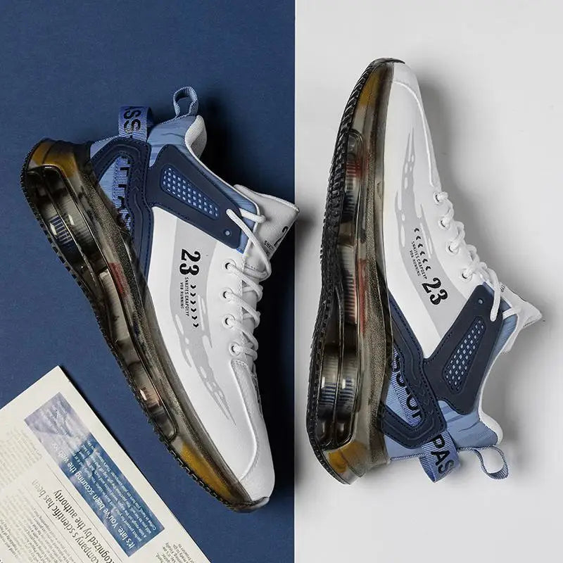 Men's 2026 Spring Summer Winter New Cushioned Mesh Upper Recyclable Height Increasing Lace-up Sporty Casual Fashion Large Size