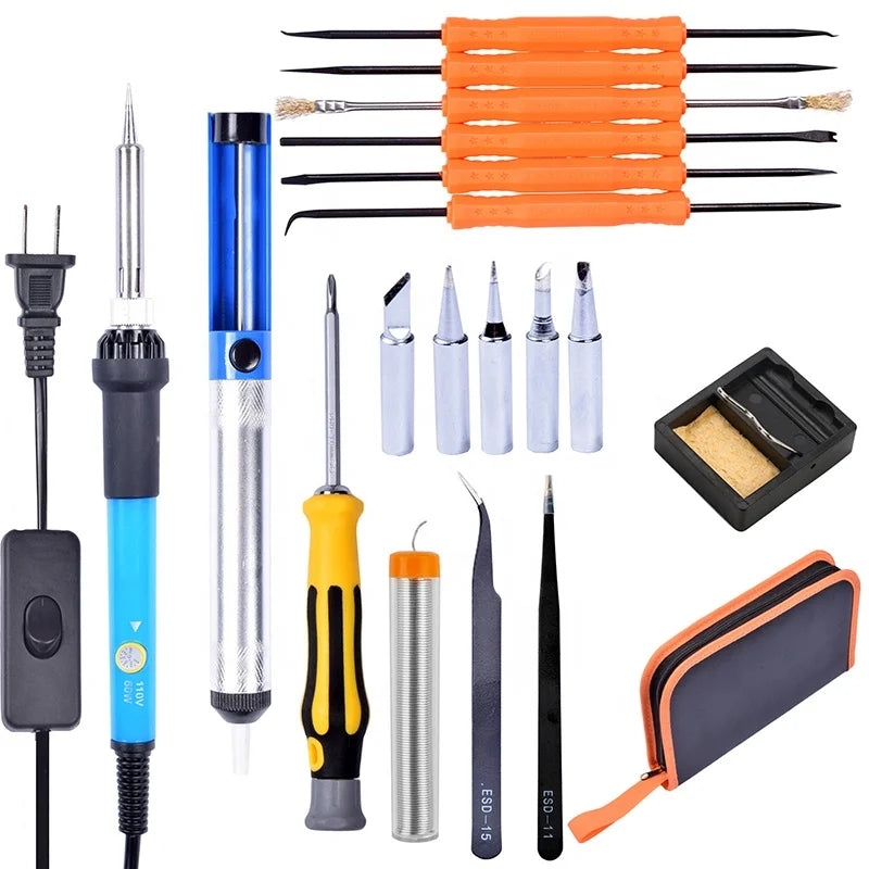 Hot Products Repair 60W Soldering Iron Repair Herramientas Tool Set Kit Adjustable Temperature Electric Soldering Irons