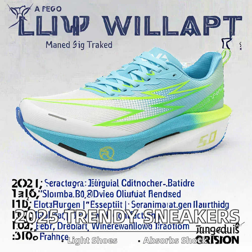 2025 New Lightweight Comfortable Trendy Running Sneakers Outdoor Training Slip-On Closure Mesh Upper Shock Absorbent Autumn