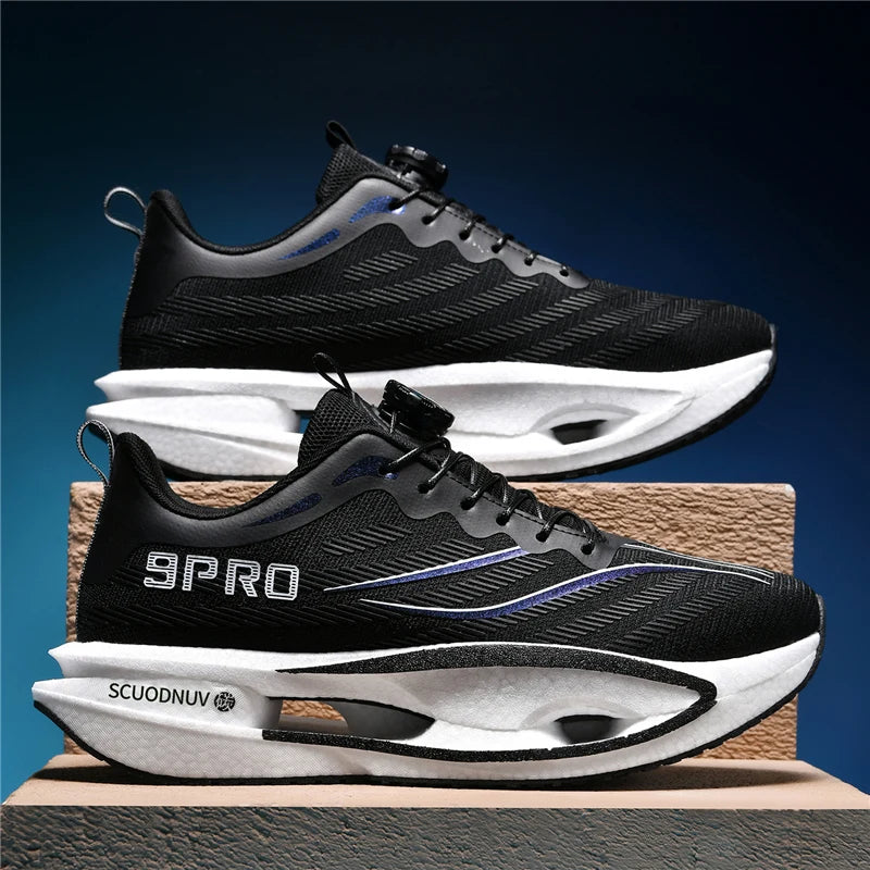 Men Running Shoes Carbon Plate Professional Cushioning Sneakers Male Outdoor Training Breathable Non Slip Jogging Sports Shoes