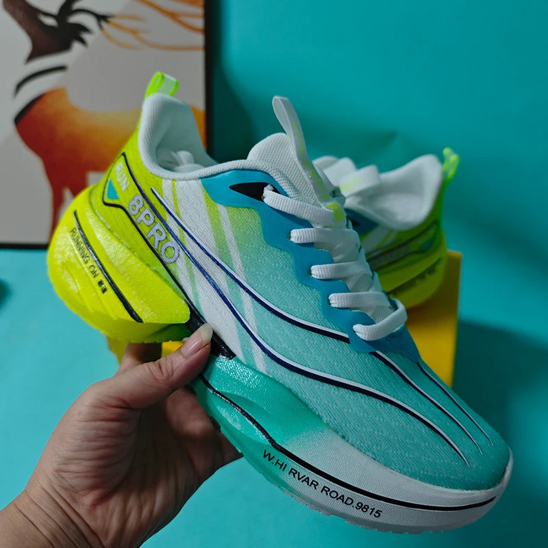 Men's Sports Running Shoes Breathable Lightweight Women's Carbon Plate Sports Anti Slip Tennis Shoes New 2025 Large Size 36 47