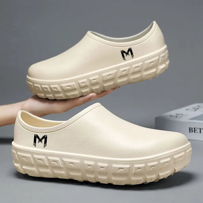 Chef's Shoes for Men and Women in the Kitchen, Waterproof, Oil-Proof, Non-Slip, Wear-Resistant, One-Legged Labor Protection Work Shoes, Sandals