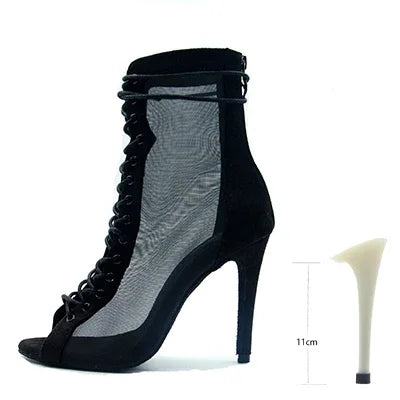 Woman Ankle Latin Dance Shoes For Girls Soft Bottom Ballroom Salsa Shoes For Daincing Ladies High Heel Pratice Latino Shoes