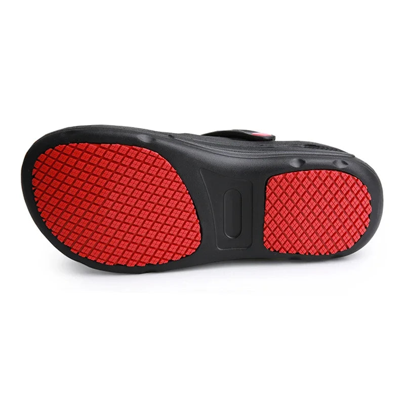 Safety Shoes With Steel Toe Cap Supper Anti-Skid Chef Shoes Kitchen Working Industrial Footwear Indestructible Waterproof