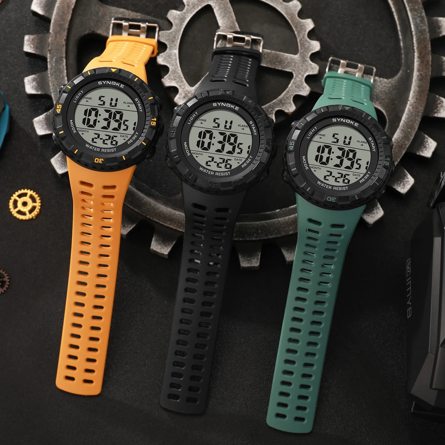 Men's Sports Durable Electronic Watch, Trendy Fashion Luminous Watch With Alarm, Stopwatch, Date Function