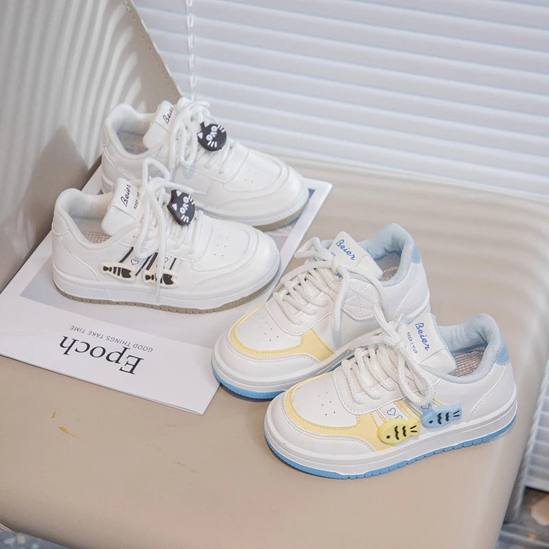 Children Casual Shoes for Girls 2025 Autumn New Fashion Korean Style Soft Bottom Anti-slippery Versatile Sweet Outside Sneakers