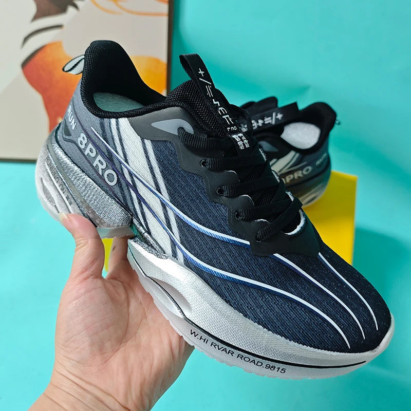 Men's Sports Running Shoes Breathable Lightweight Women's Carbon Plate Sports Anti Slip Tennis Shoes New 2025 Large Size 36 47
