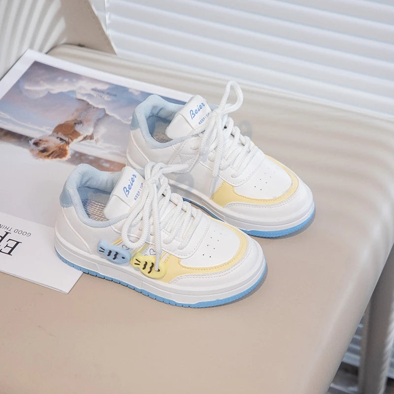 Children Casual Shoes for Girls 2025 Autumn New Fashion Korean Style Soft Bottom Anti-slippery Versatile Sweet Outside Sneakers