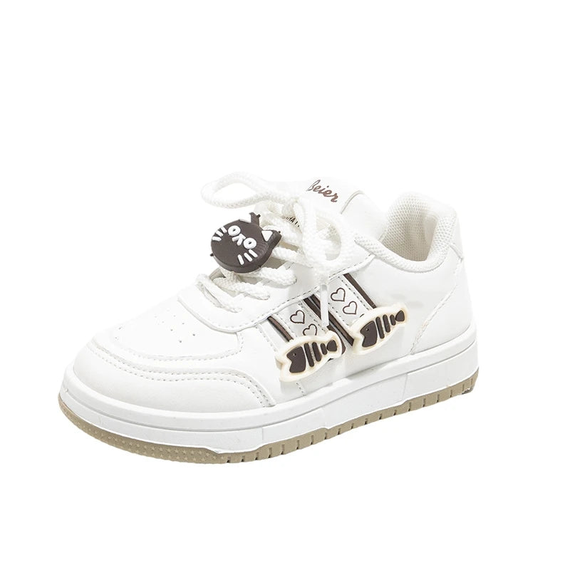 Children Casual Shoes for Girls 2025 Autumn New Fashion Korean Style Soft Bottom Anti-slippery Versatile Sweet Outside Sneakers