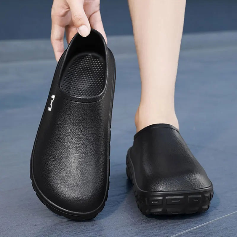 Chef's Shoes for Men and Women in the Kitchen, Waterproof, Oil-Proof, Non-Slip, Wear-Resistant, One-Legged Labor Protection Work Shoes, Sandals